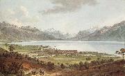 Johann Ludwig Aberli Seen Vevey oil painting